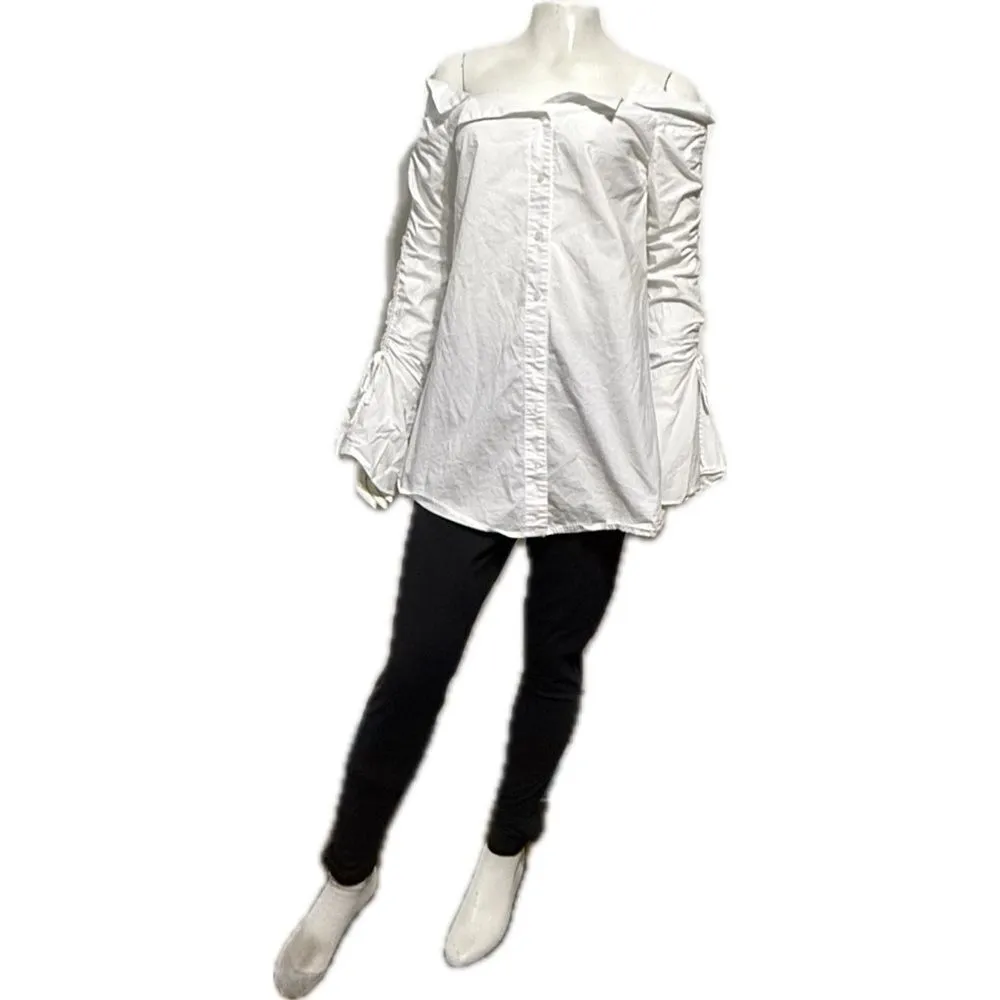 Lovers + Friends White Blouse with‎ Chic Ruffles - Image 2