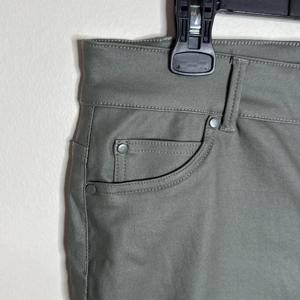 Arula coated denim straight leg pants in Sage size 20 Green - Image 5