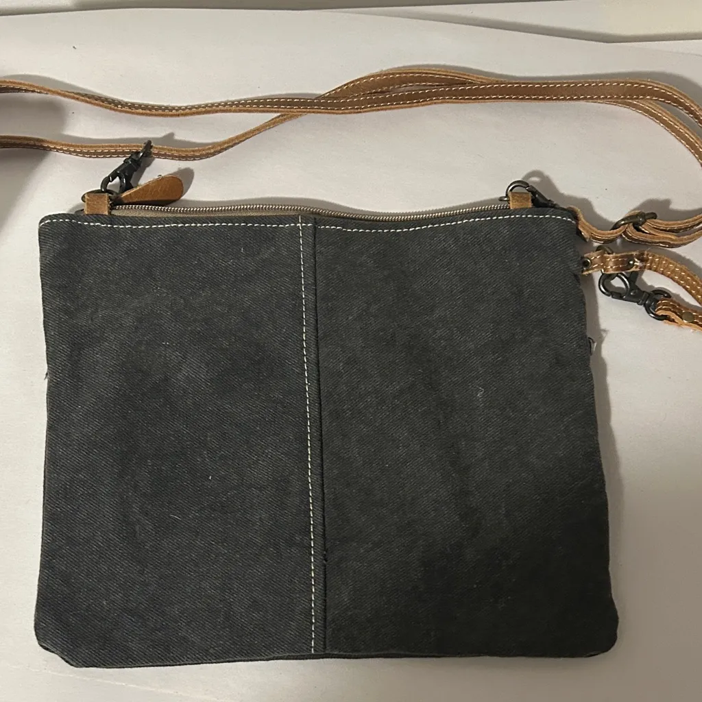 Myra Bag Black and Brown Crossbody - Image 5