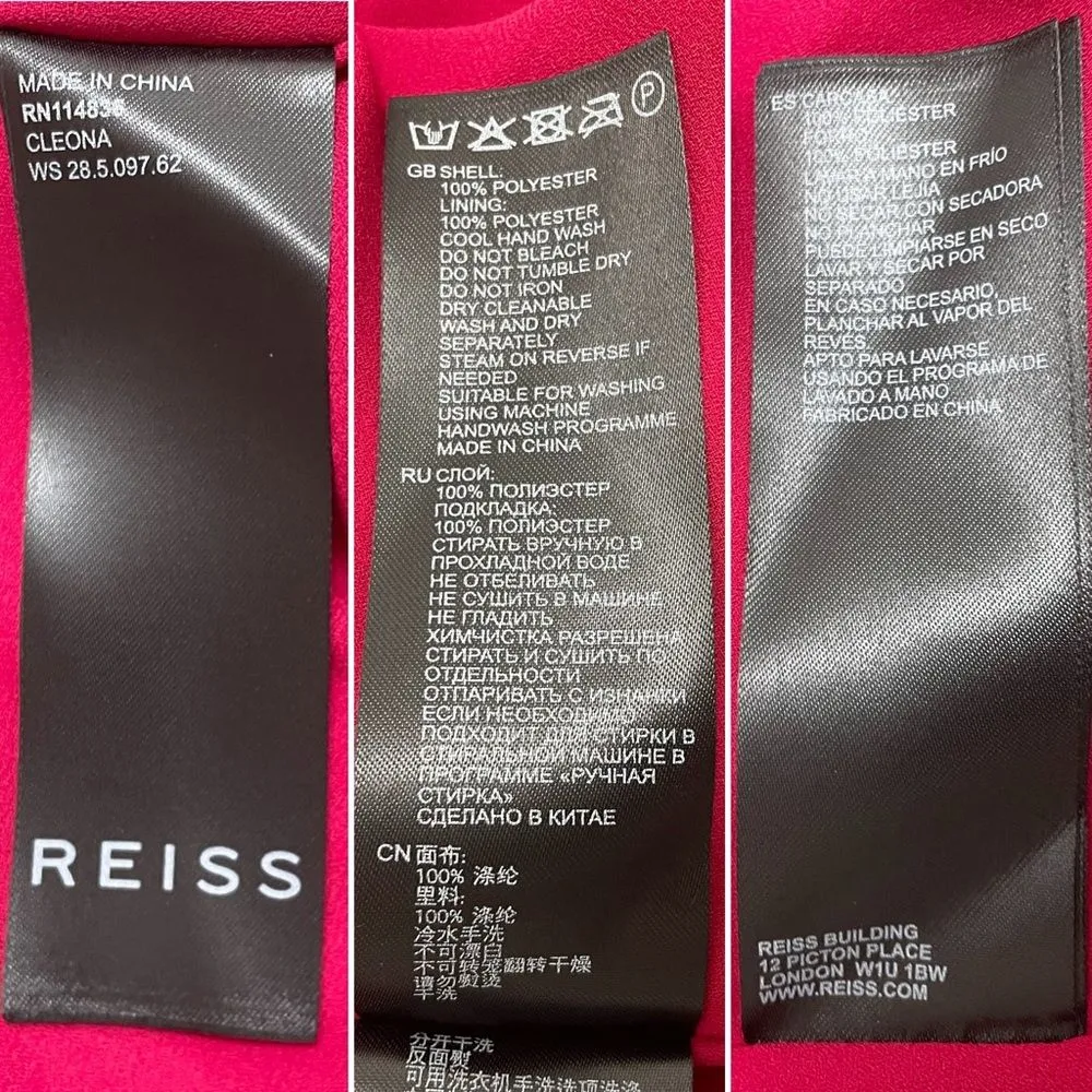 NWT Reiss Cleona Box Pleat Midi Skirt Magenta Red Pleated Women’s Size 6 NEW - Image 12