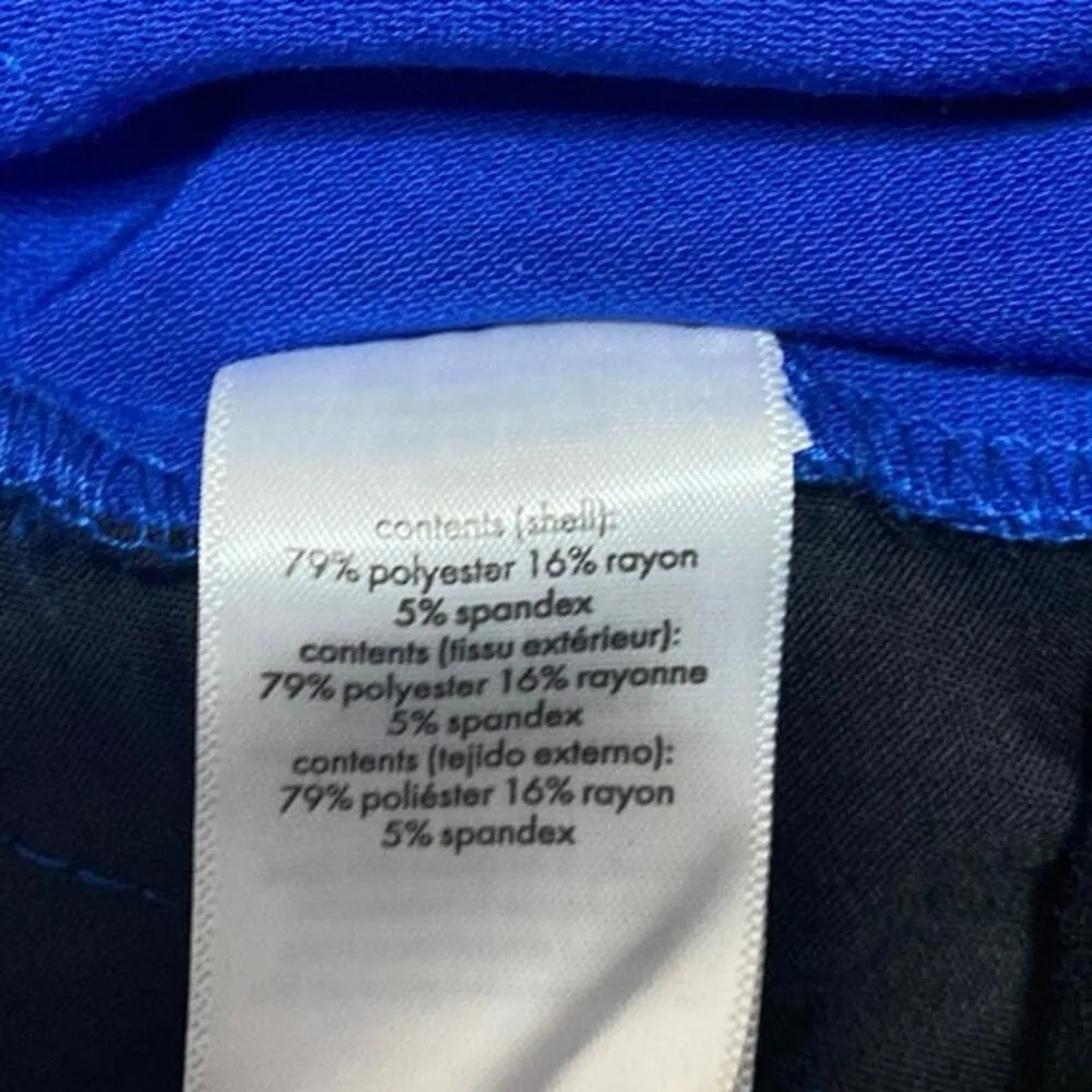 WeWoreWhat Danielle Bernstein Blue Widet Leg High Waisted Trousers Dress Pants 2 - Image 5