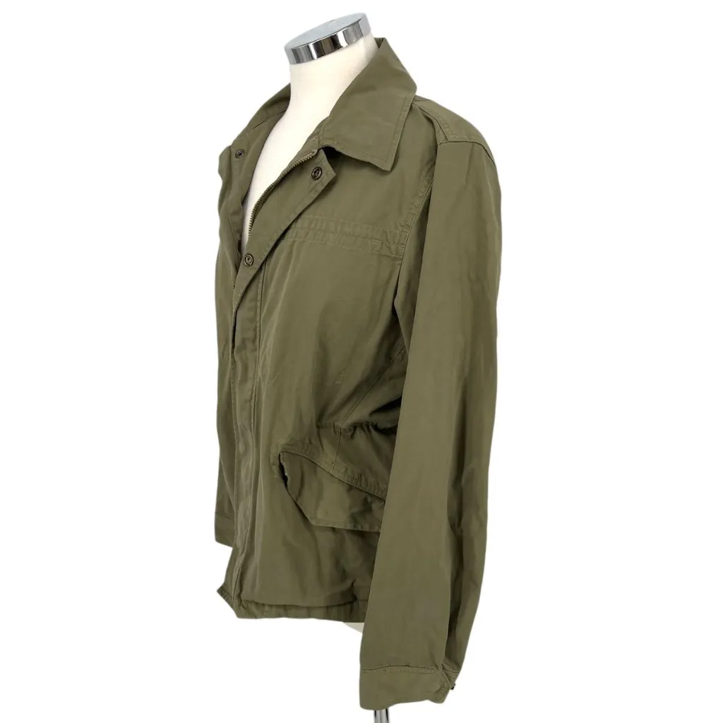 Theory Donaldson Sturdy Utility Jacket Olive Green Size Medium - Image 7