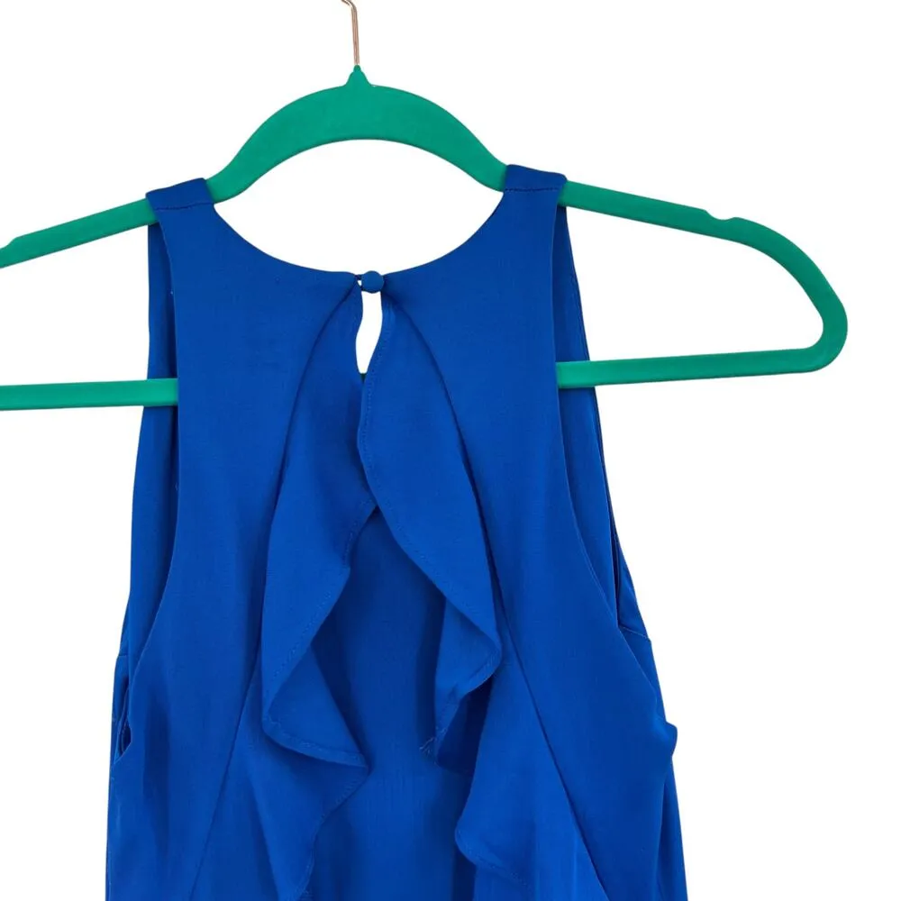 Karina Grimaldi Silvia Solid Jumpsuit Sleeveless Open Back‎ Blue Size Small - Image 9