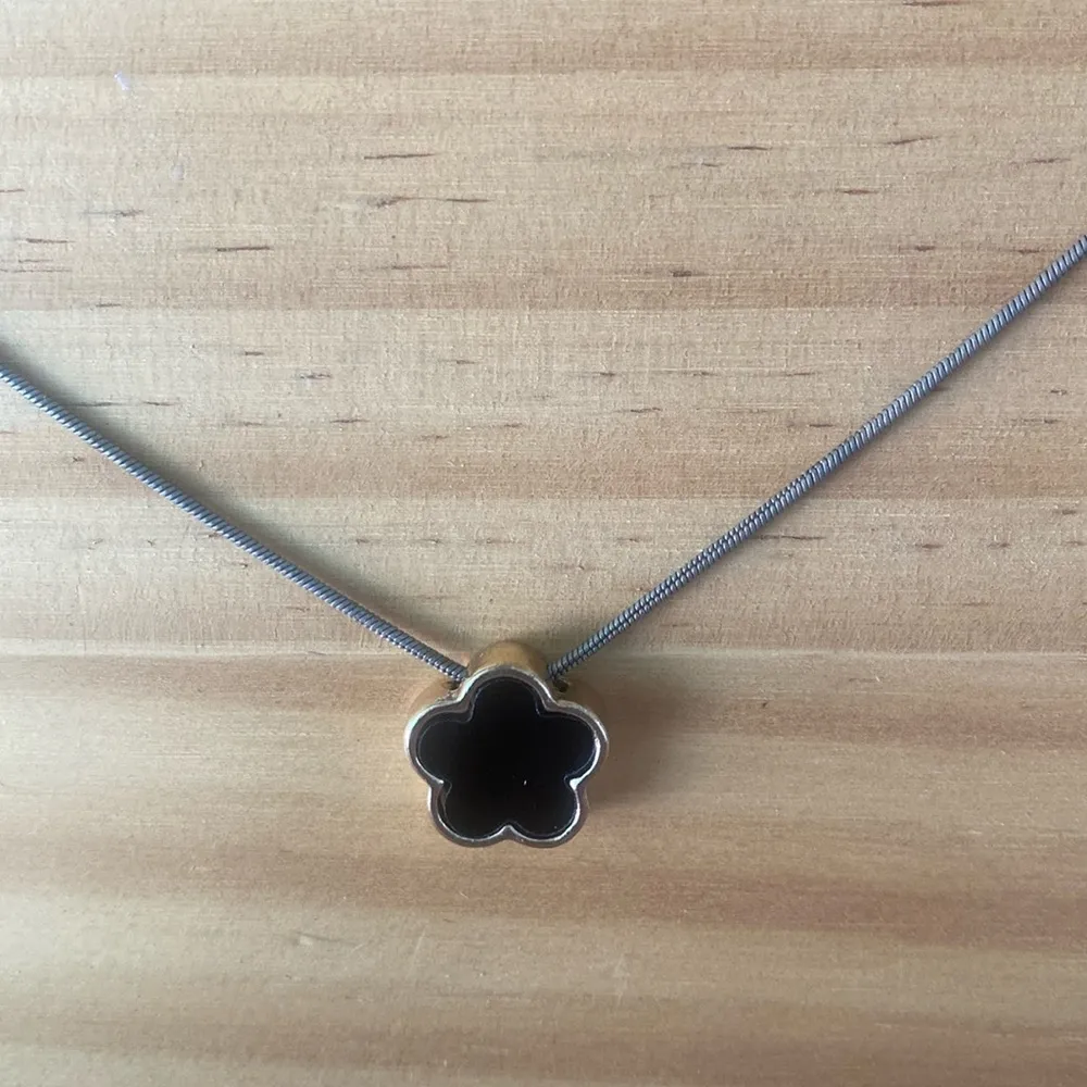 Clover Black Charm necklace chain 925 - Image 2