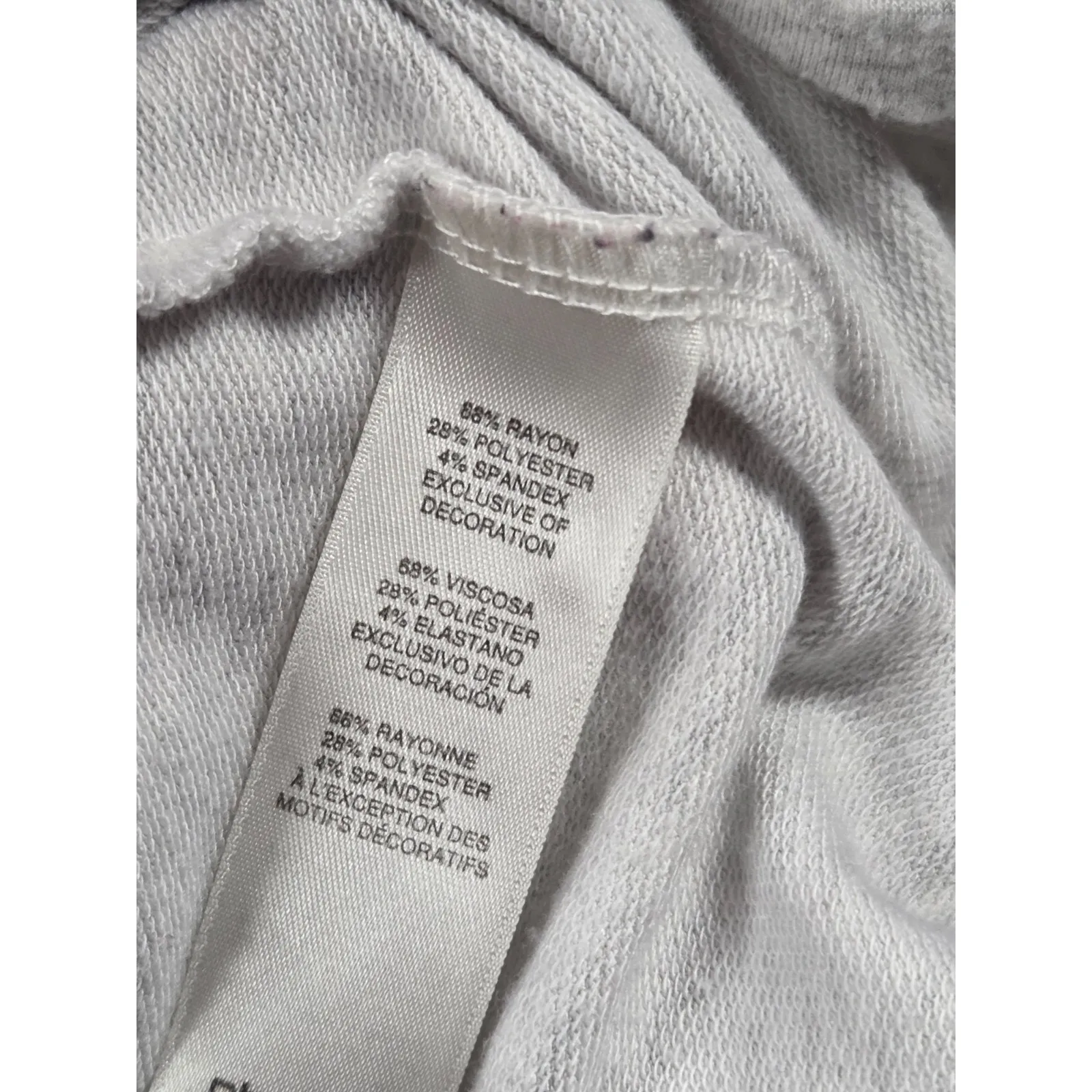 Chico's Zenergy Hoodie Gray Full Zip Lace Trim Pockets Long Sleeve Jacket 2 - L - Image 4