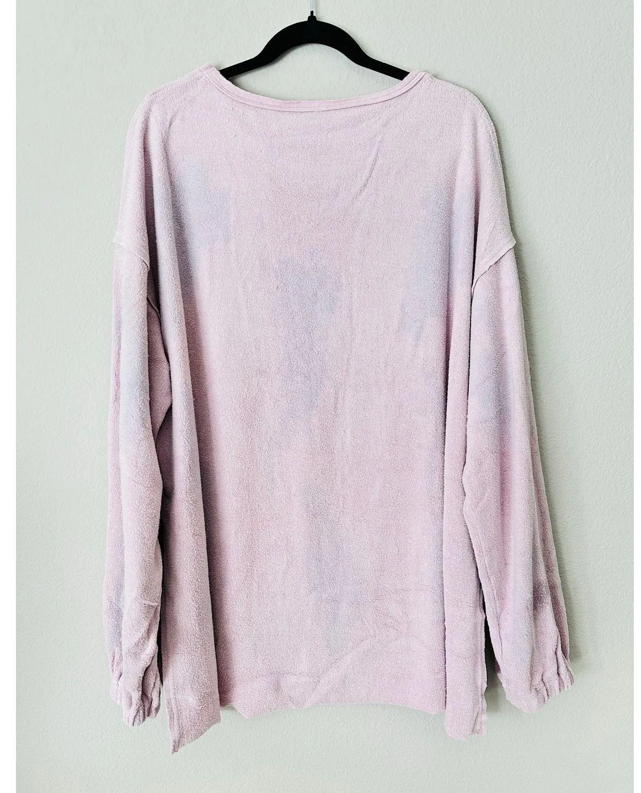 FREE PEOPLE Womens Casual Fleece Tie Dye Someday Oversize Pullover Sweater XS - Image 9