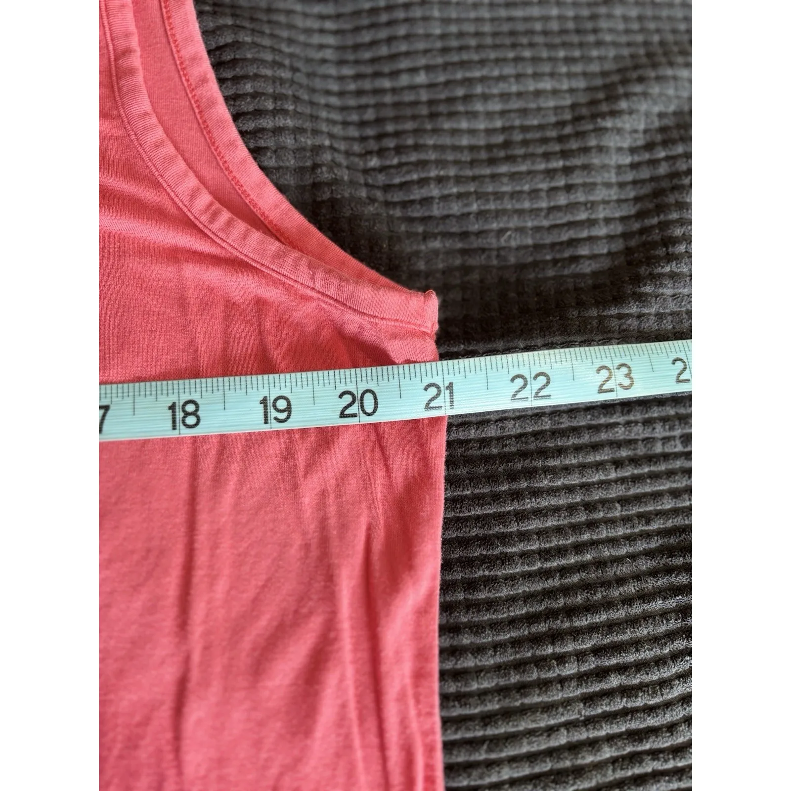 Belladini Salmon Pink Straps Lace up V‎ Neck Blouse Size 1X Flowy Soft Chiffon - Image 6