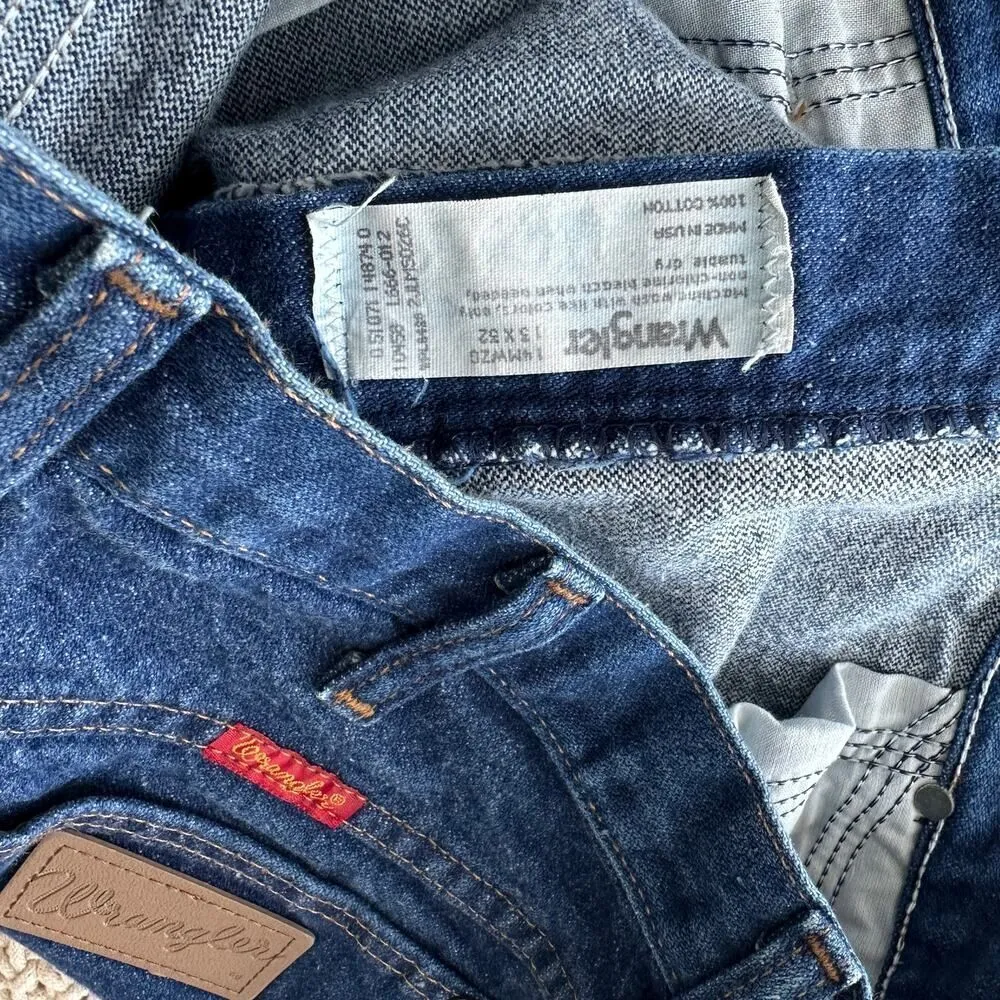 Wrangler Jeans Womens 13 x 32 Cowboy Cut High Rise Western Straight Patch Logo - Image 12