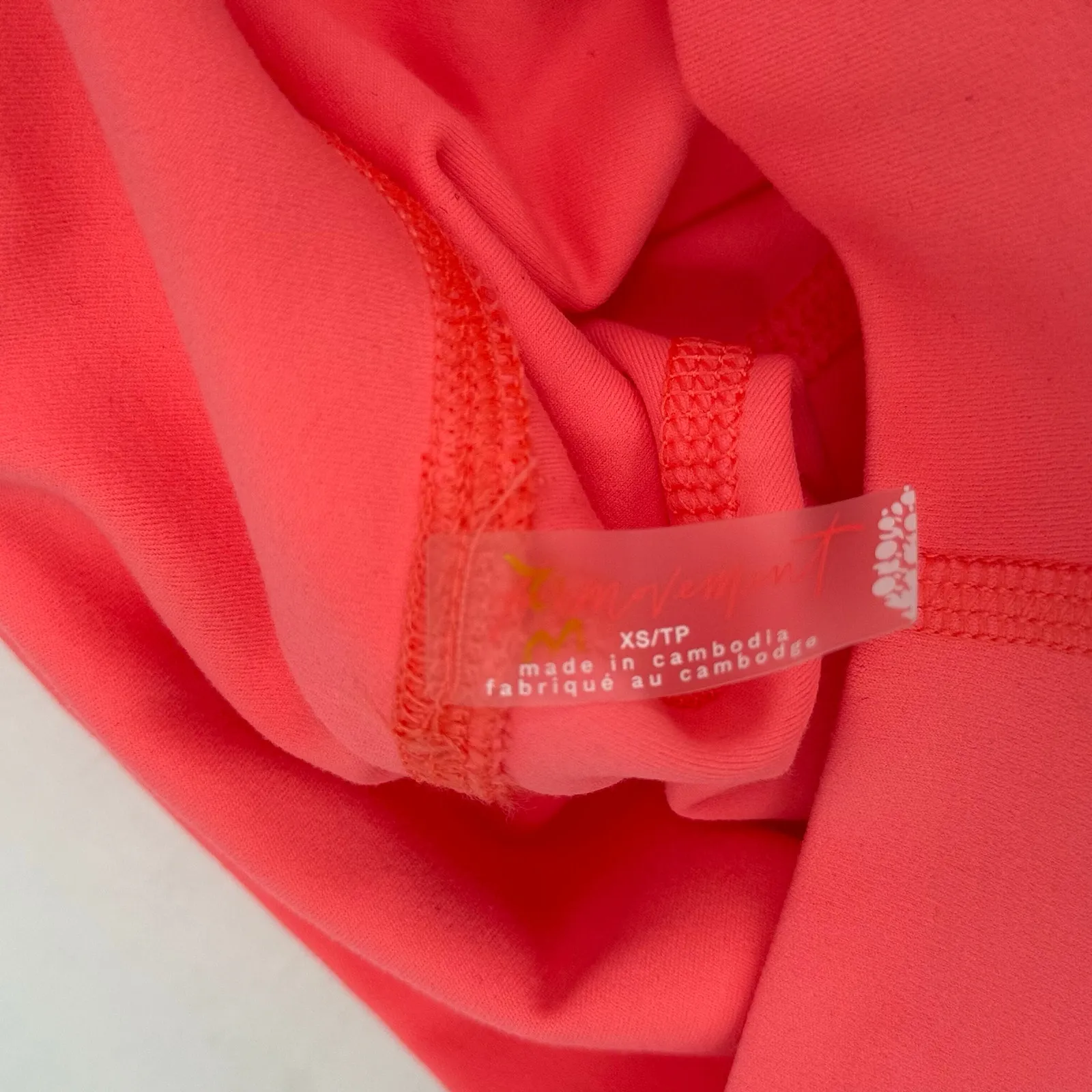 FREE PEOPLE FP MOVEMENT Never Better Legging Size Extra Small NWT Neon Coral Gym - Image 4