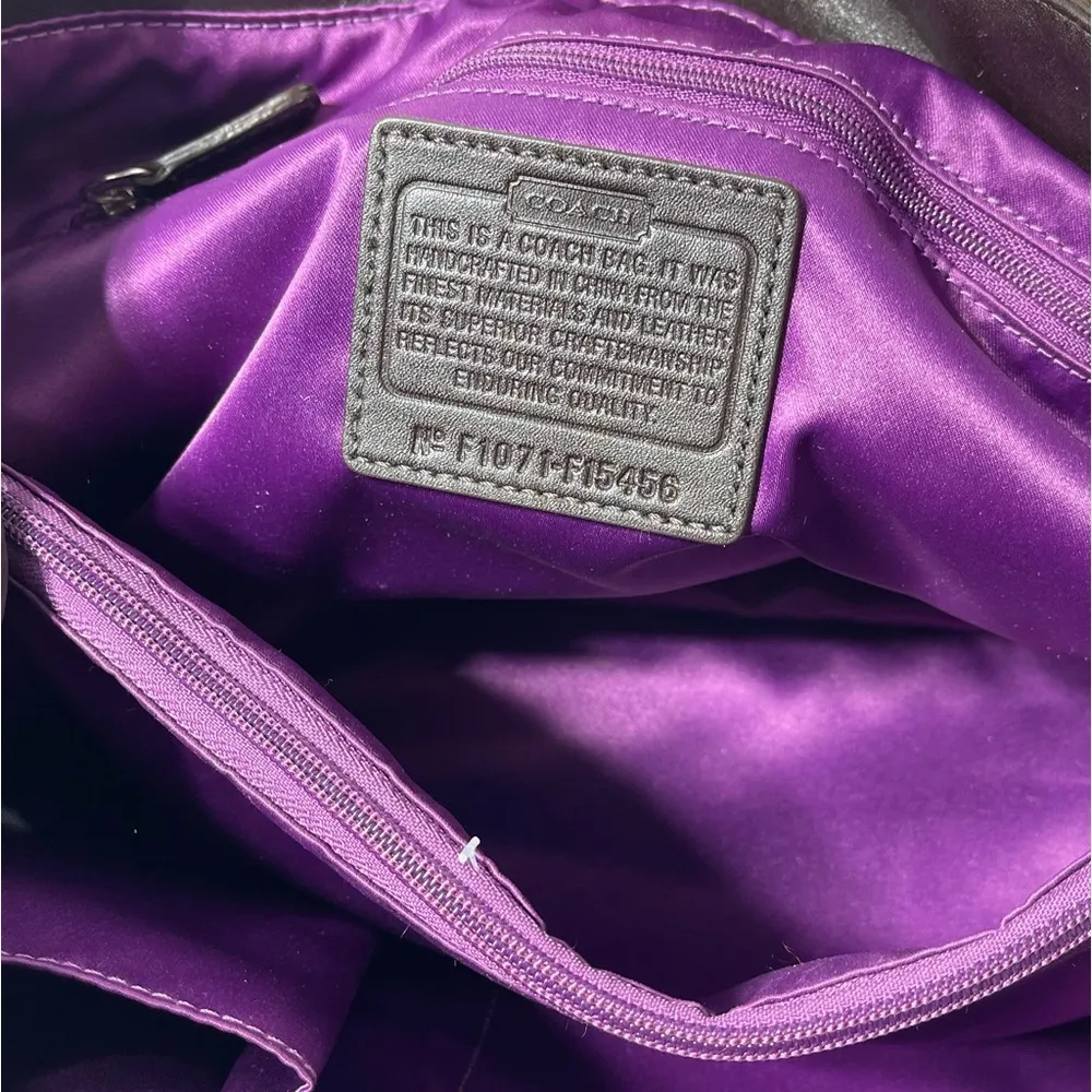 Coach Penelope Tattersall Colorful Plaid Wool Shoulder Bag Purse - Image 13