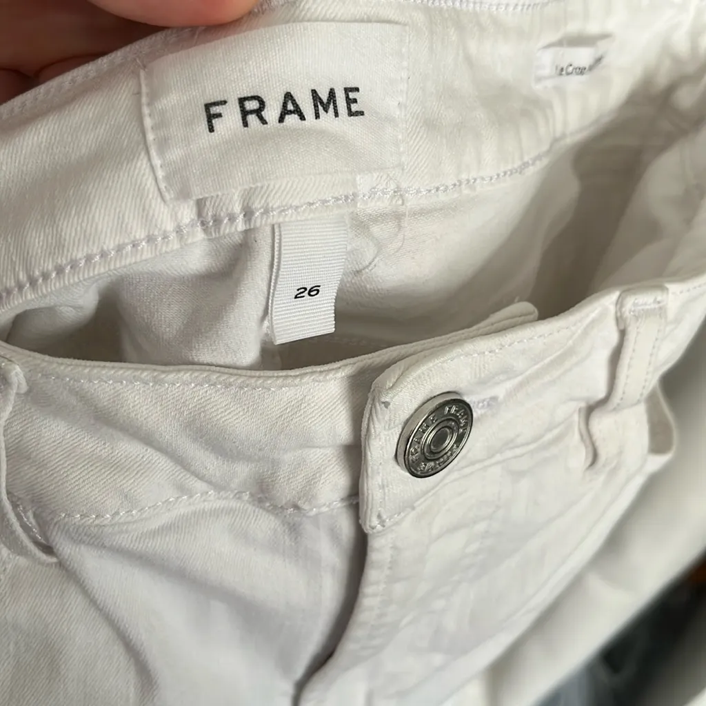 Frame Le Crop Mini Boot White Size 26 - Image 5