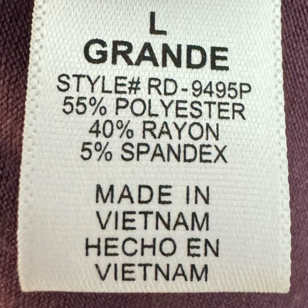 New Zenana Casual Travelers Dress Women's Size L Flare Short Sleeve Eggplant - Image 8