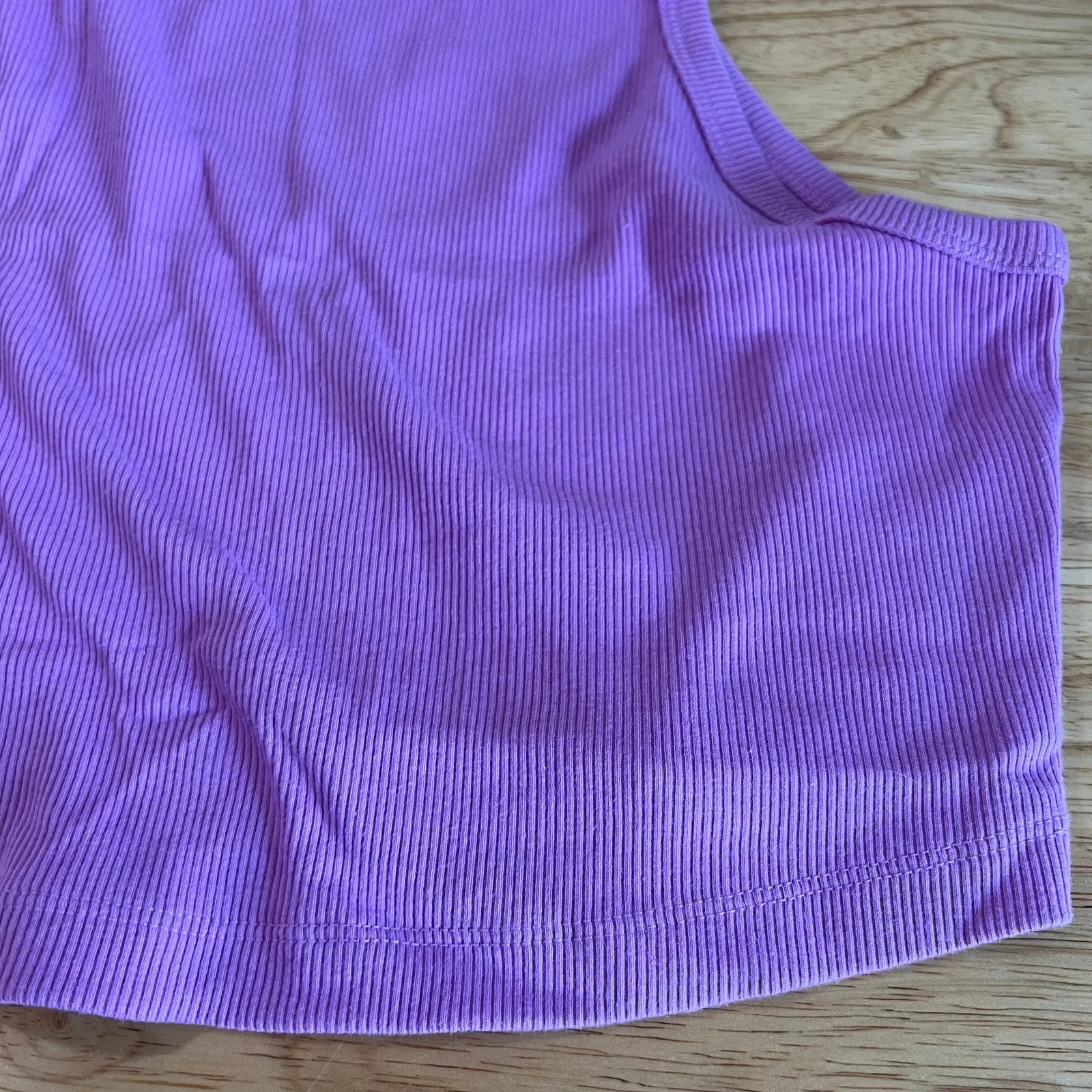 Wild Fable Women's Purple Narrow Ribbed Tiny Tank Top - Size Large - NWT - Image 8