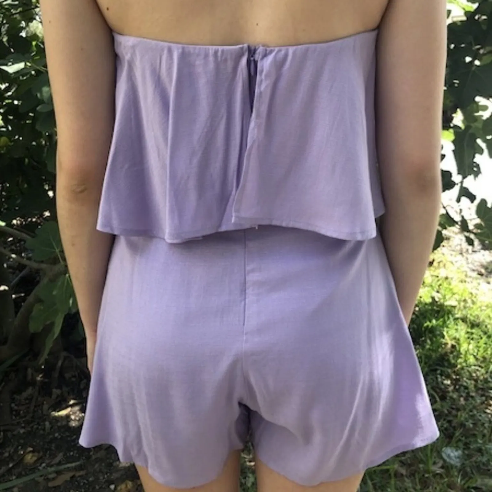 Boutique Strapless Romper Lavender Large - Image 4