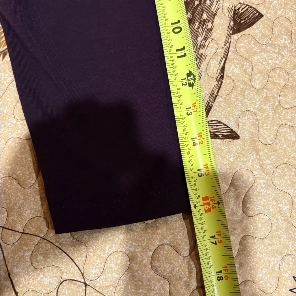 Eddie Bauer purple/eggplant 3/4 sleeve twist front dress  women’s S - Image 11