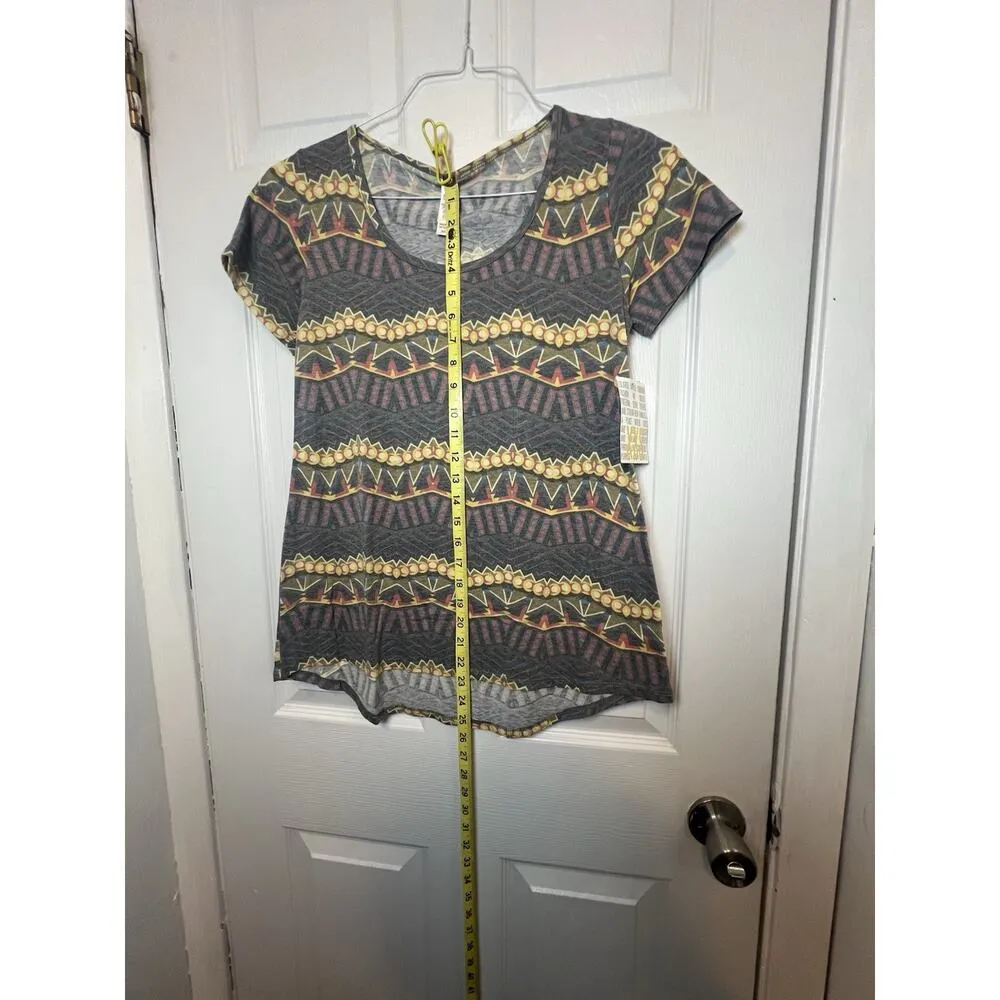 NWT LuLaRoe Classic T Shirt XXS Geometric Tribal Print Soft Comfy - Image 6