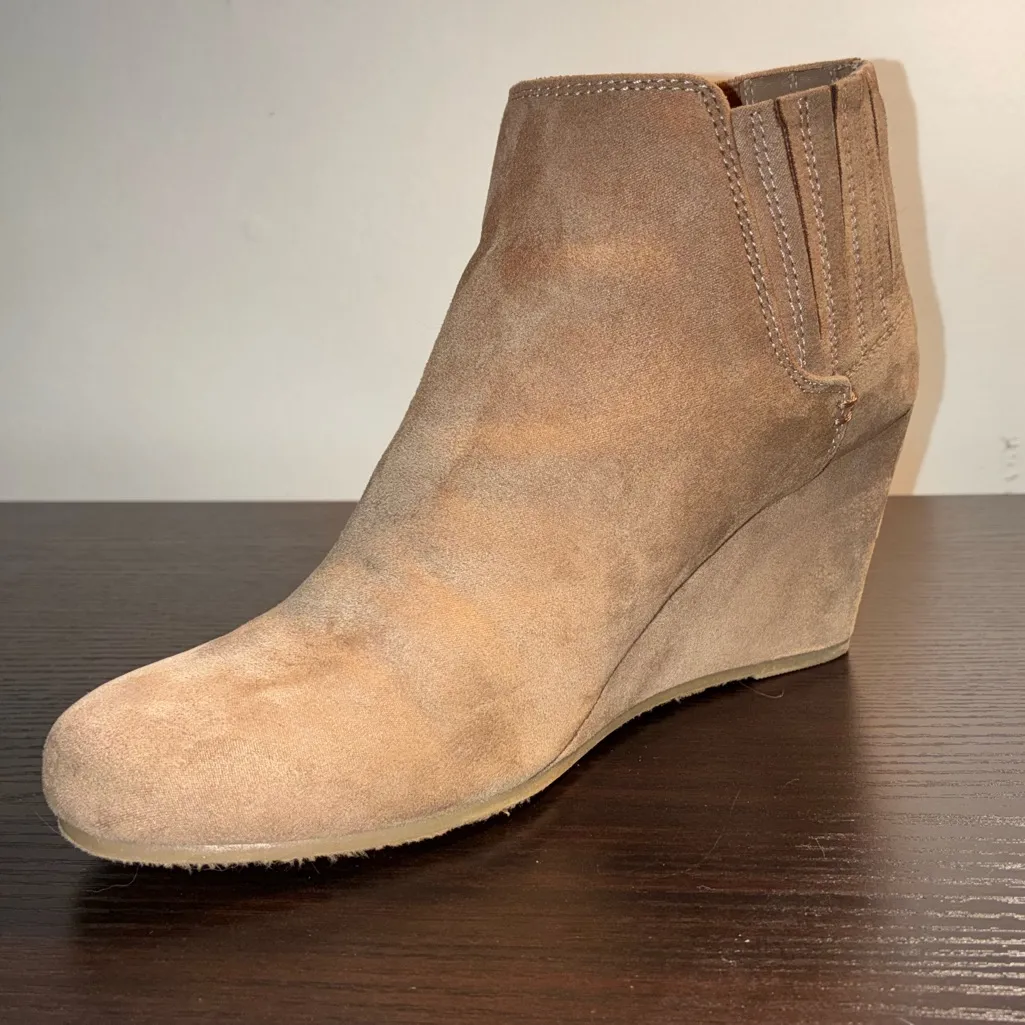 Target Tan Suede Wedge Booties - Image 3