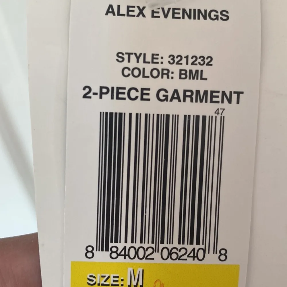 Alex Evenings Two‎ Piece Set New Medium Glitter Floral Fancy Occasion Wedding - Image 5