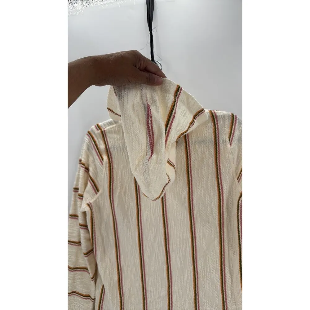 Faherty Seabrook Baja Poncho Sayulita Striped Terry Knit Hoodie size S beach - Image 8
