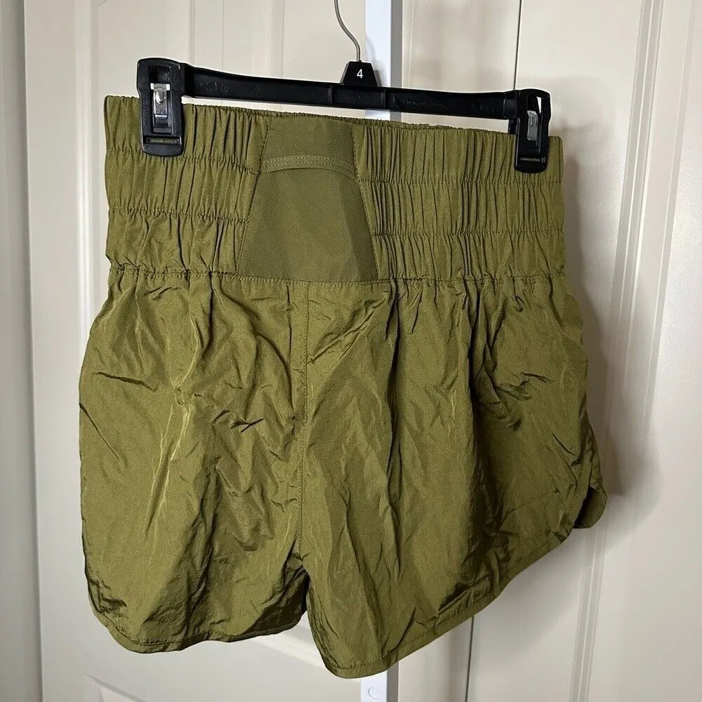 Free People Stylish‎ Olive Green Shorts -  - Image 3
