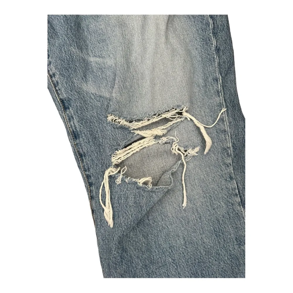BlankNYC The Baxter Ribcage Straight Leg Distressed Light Wash Denim Jea… - Image 4