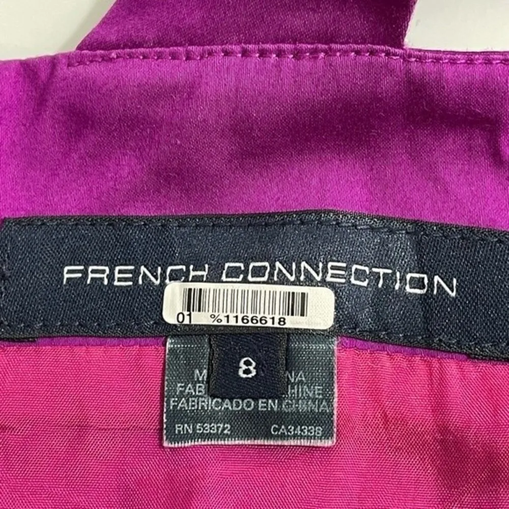French Connection Purple Pink Violet Sleeveless Mini Dress Size 8 - Image 3
