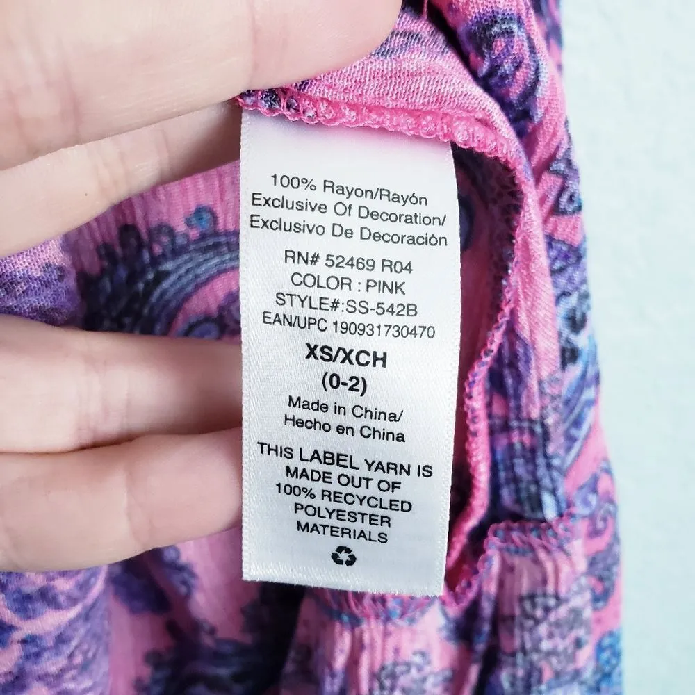 Scoop Crochet Pink Bohemian Long Sleeve Mini Dress - Image 6