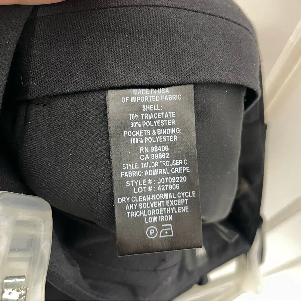 Theory Cropped Theory Admiral Crepe Pants Trousers Sz 6 Black 297 - Image 7