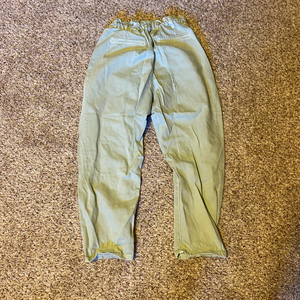 💜Zara Slouchy Paperbag Waist Mom Boyfriend Jeans in Green - Image 2