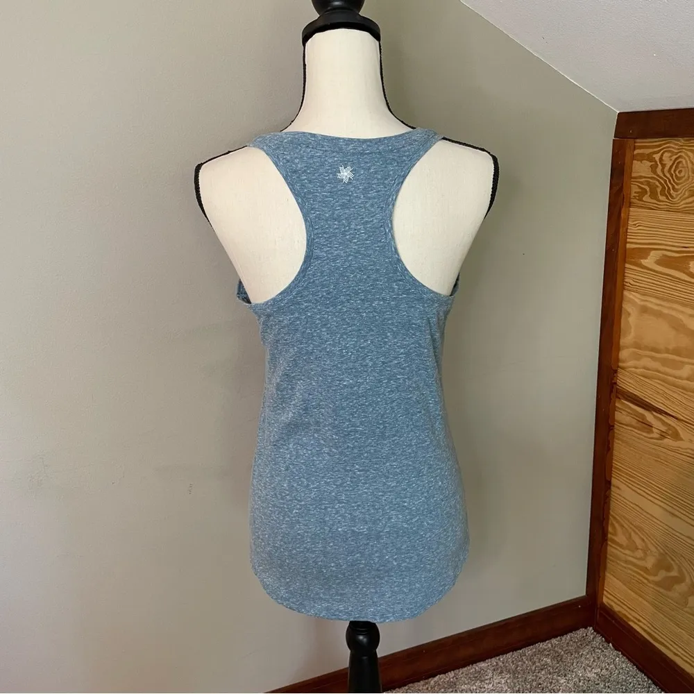 Tek Gear Drytek Seek The Road Less Traveled Racerback Graphic Tank Top Small - Image 3