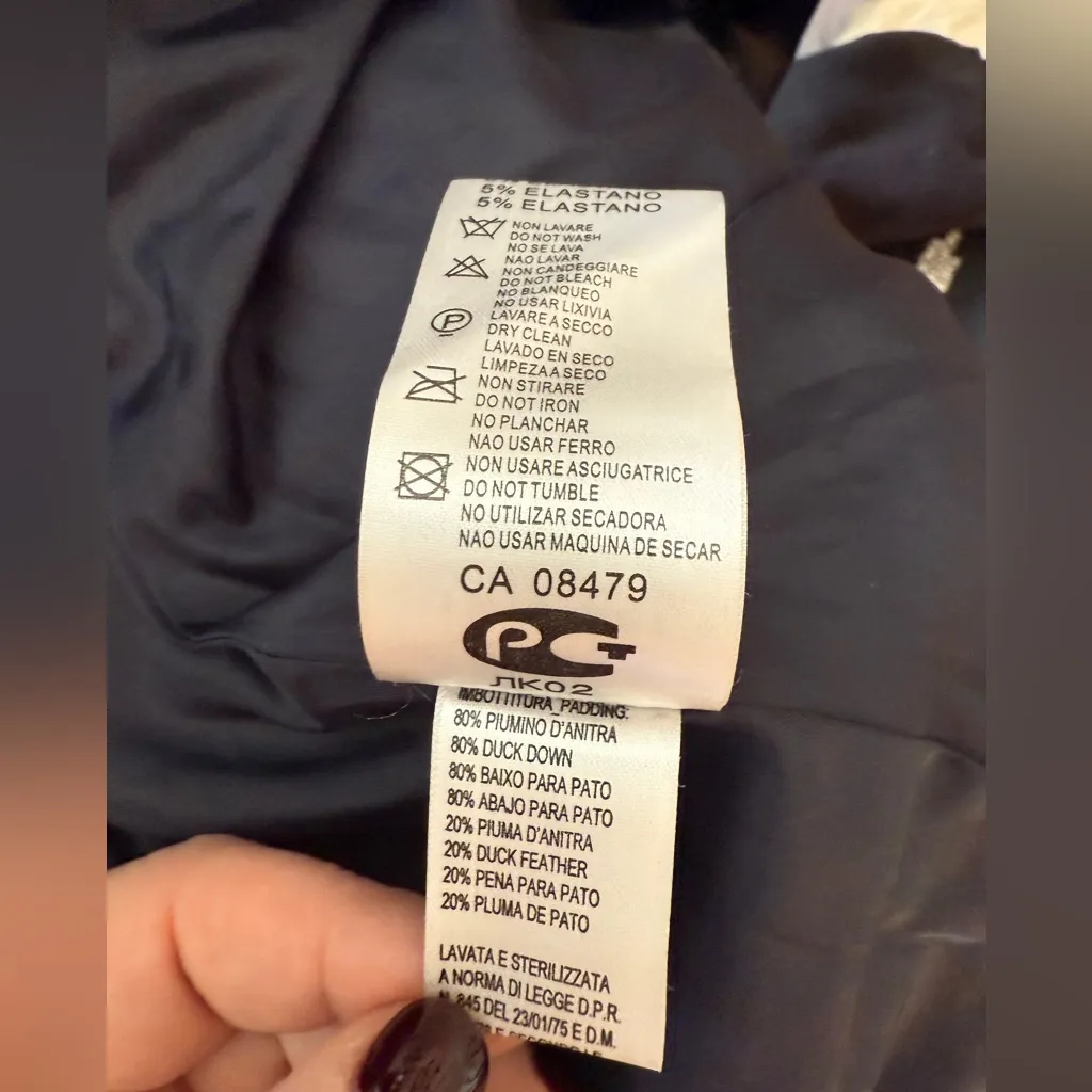 Twin Set Simona Barbieri SCEE Shiny Blue Puffer Jacket Med - Image 6