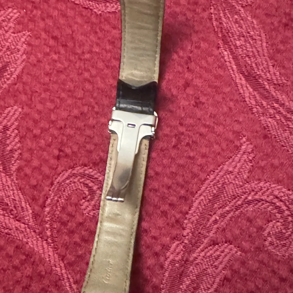 Cartier Taupe Leather Watch Strap - Image 3