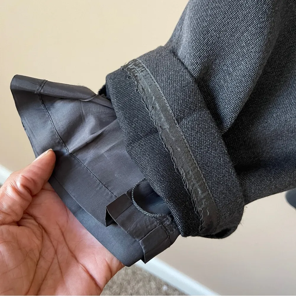 ANN TAYLOR | Charcoal Gray Wool Blend Straight Leg Trousers Sz 4 - Image 4