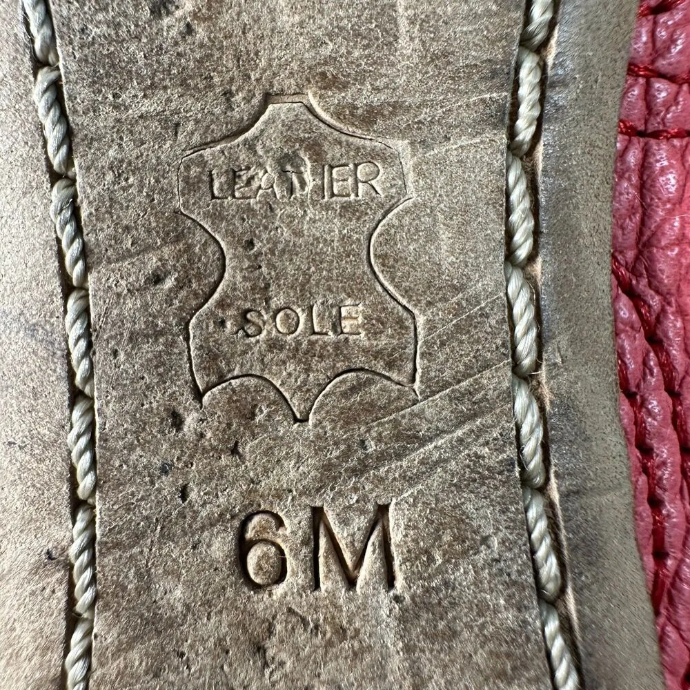 Tory Burch Chelsea Stitched Logo Rose Petal Flats Women's Size 6 - Image 7