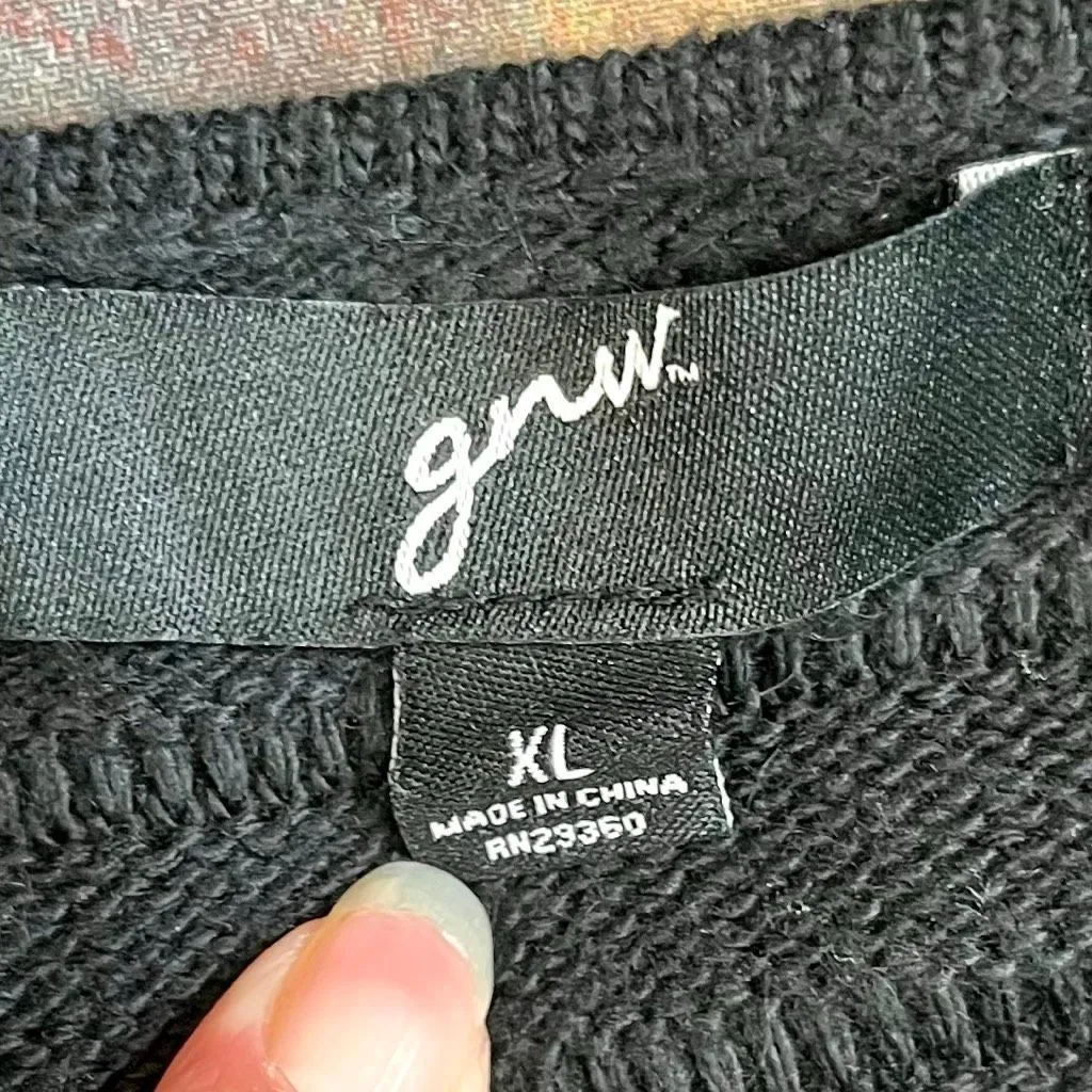 New! NWT GNW Ottoman Rib Long Sleeveless Open Front Vest Cardigan XL Black - Image 8