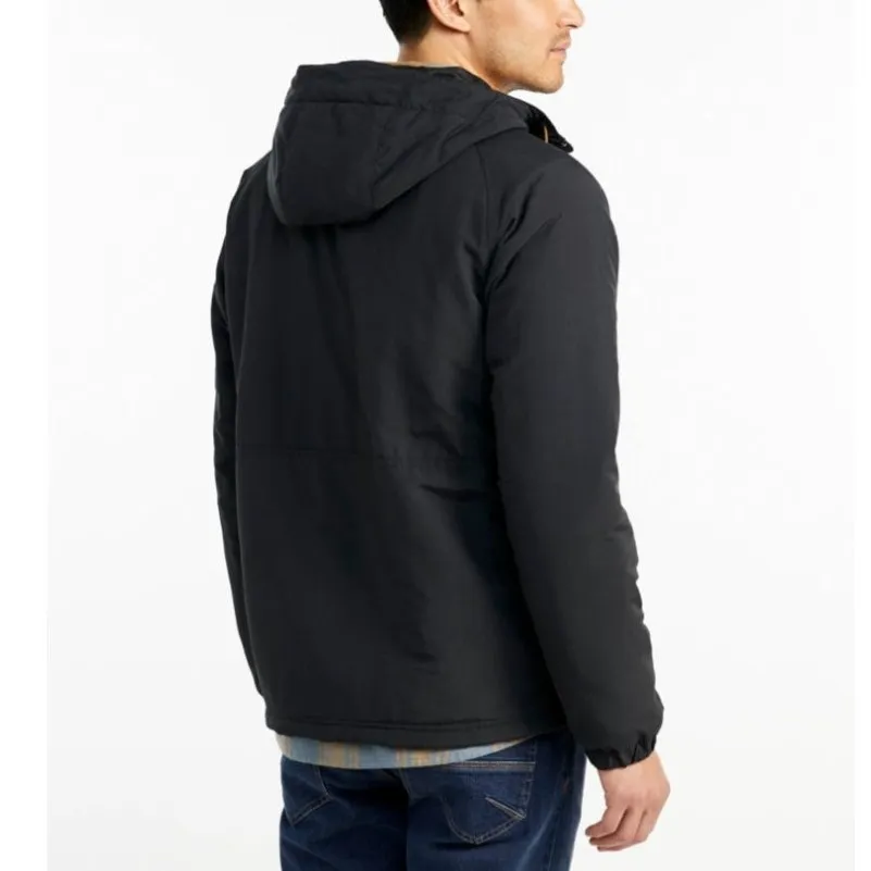 L.L. Bean Mountain Classic Insulated Hoodie Anorak Jacket Black Men's Size Small - Image 2