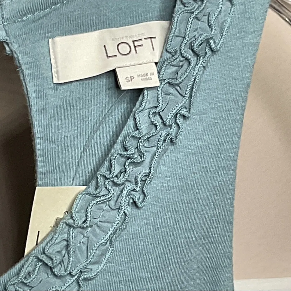 Ann Taylor  LOFT Dress Turq Women’s Small Petite Sleeveless Keyhole Back Tie NWT - Image 3