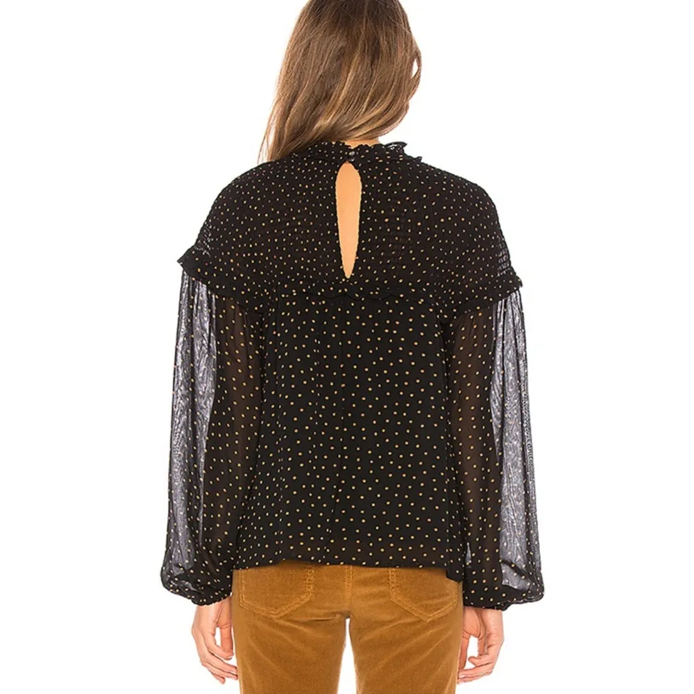 Sanctuary Bria Smocked Blouse Polka Dot NWT - Image 3