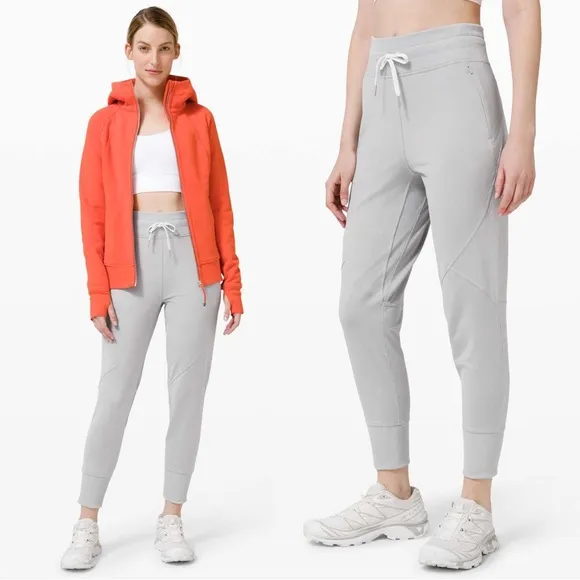 • Metro Miles Jogger pant light grey Heathered Stargaze french terry - Image 2