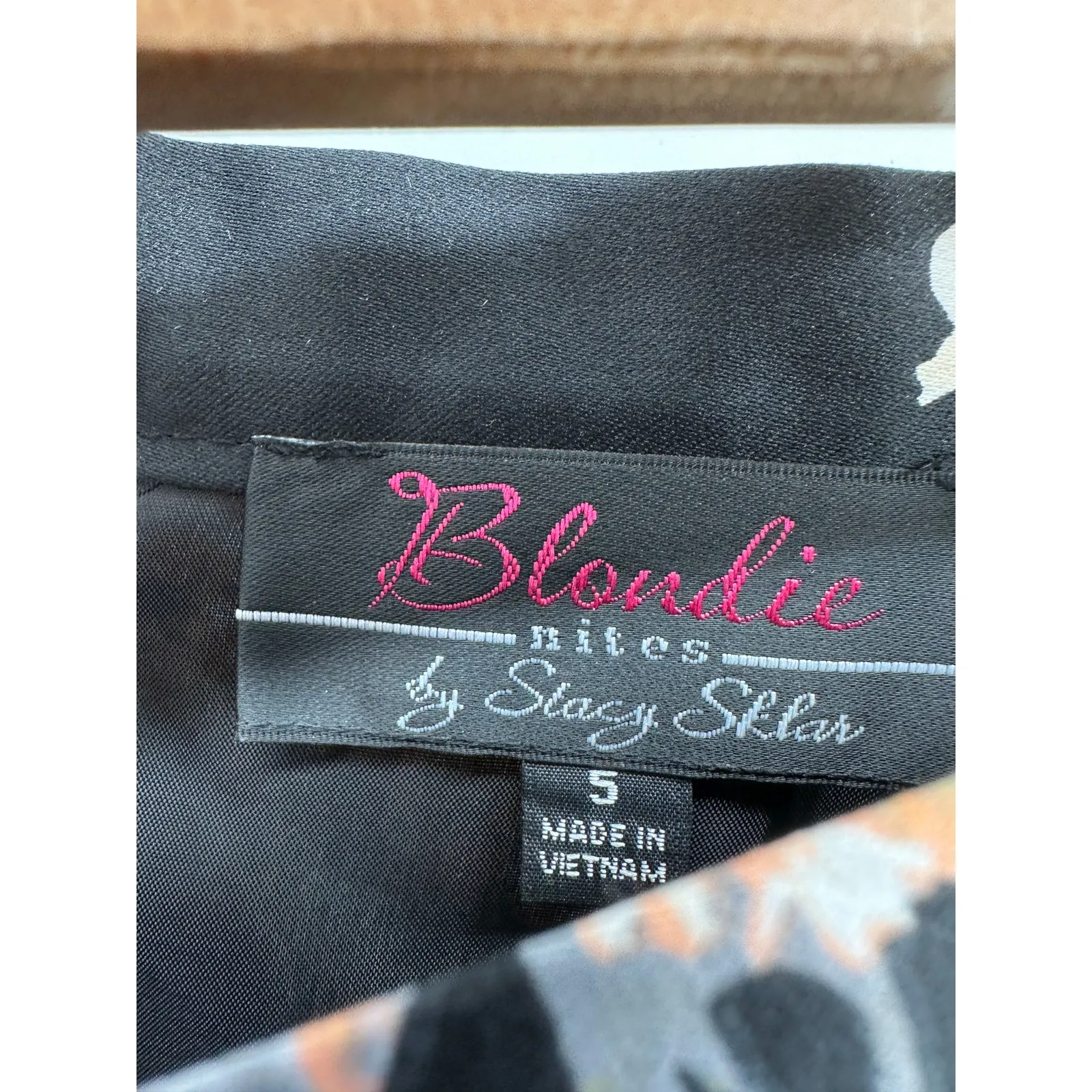 Blondie Nites Womens Black Floral Print Maxi Skirt Size 5 Mermaid Party Wedding - Image 5