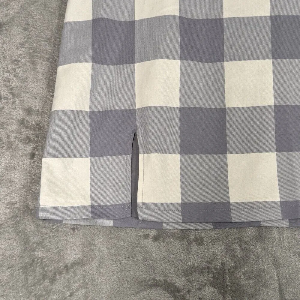 Monki Skirt Women Medium White Gray Elin Gingham Plaid Mini Casual Picnic Preppy - Image 5