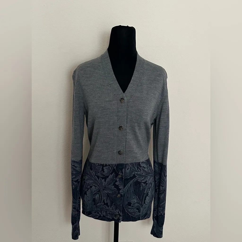 Marc By Marc Jacobs Heather Gray and Deep Blue Cardigan - Image 2