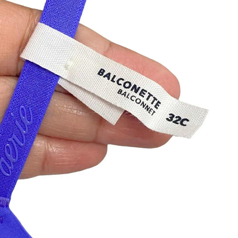 Aerie Smoothez Microfiber Unlined Balconette Bra Purple 32C Underwire NWT - Image 4