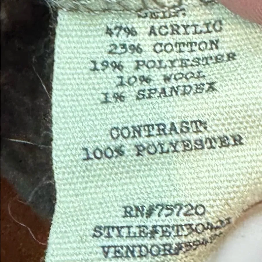 Gimmicks by BKE Tan sweater with ornate, semi-sheer lace balloon sleeves. - Image 8