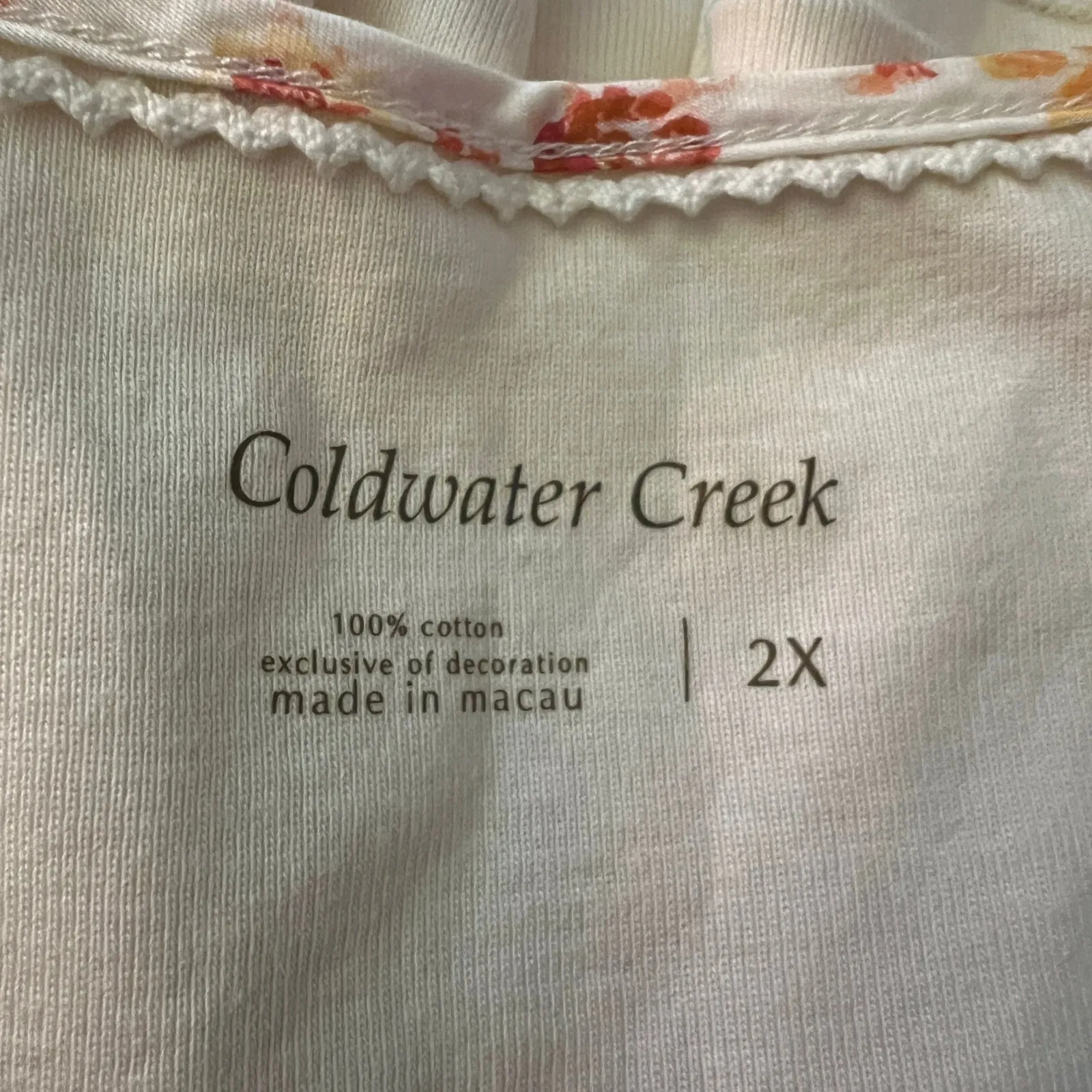 Coldwater Creek 3D Floral Top Womens 2X Fairy Boho Festival Hippie Sustainable - Image 2