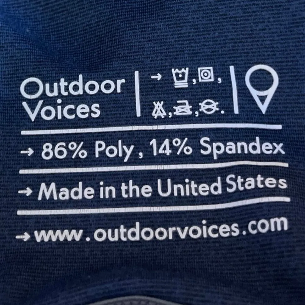 Outdoor Voices Blue Sleeveless Knit Racerback Cami Camisole Crop Tank Top Size S - Image 3