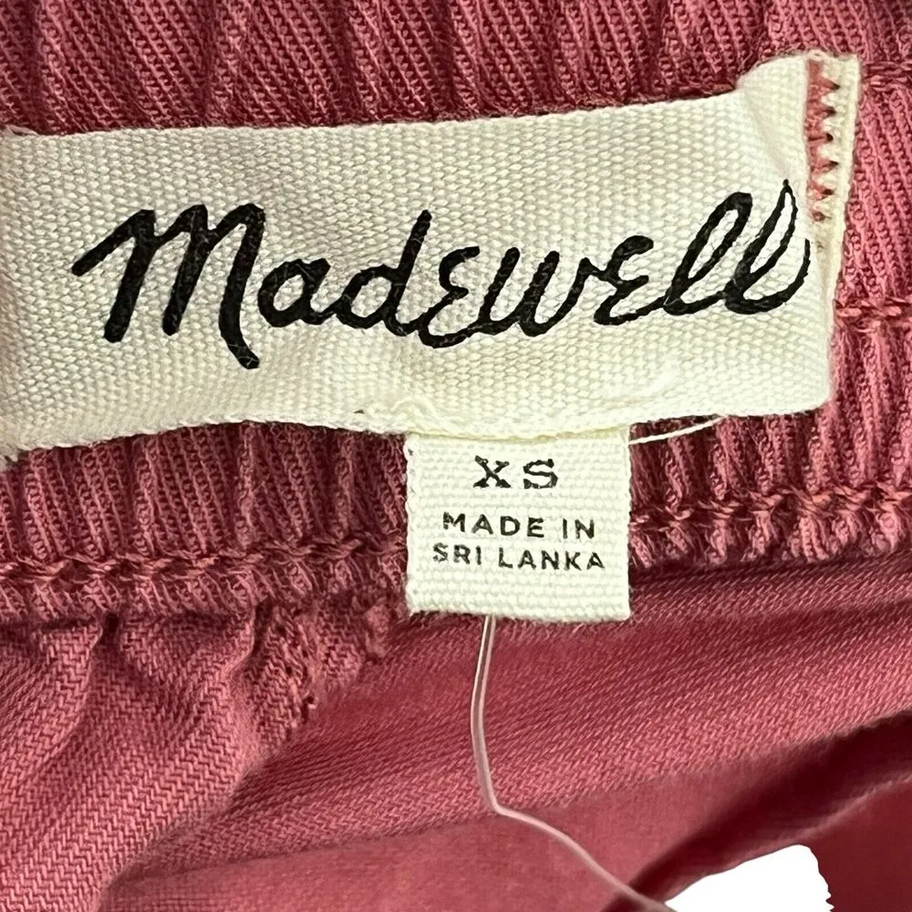 Madewell NWT Side Tie Shorts Women’s Size XS Autumn Berry Twill 4" Inseam - Image 7