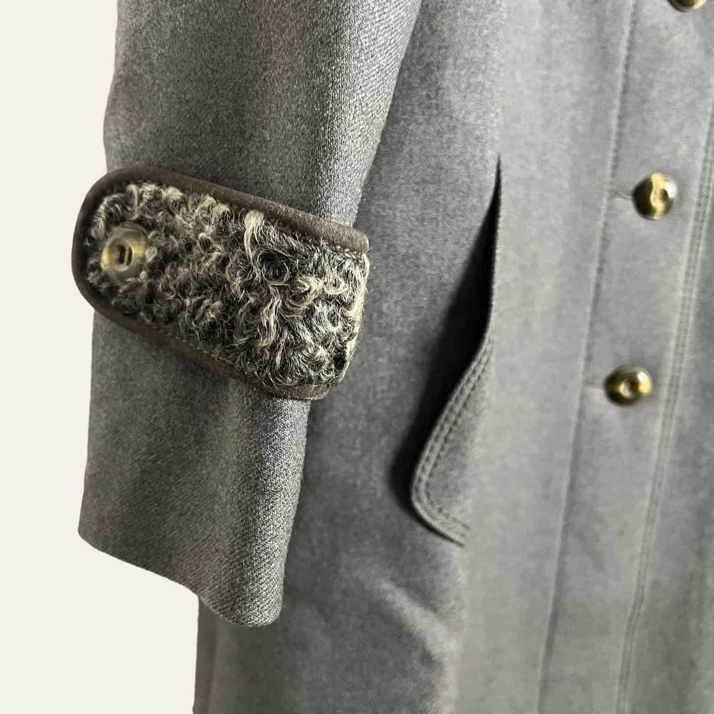 Vintage Karner Alpaca Wool Gray Long Coat Size L Size L - Image 5