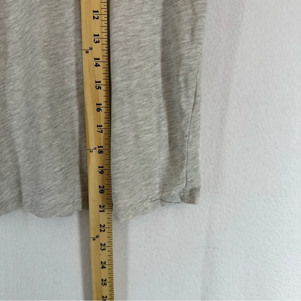 Brandy Melville Basic Cropped Short Sleeve T Shirt Striped Neck One Size Gray - Image 6