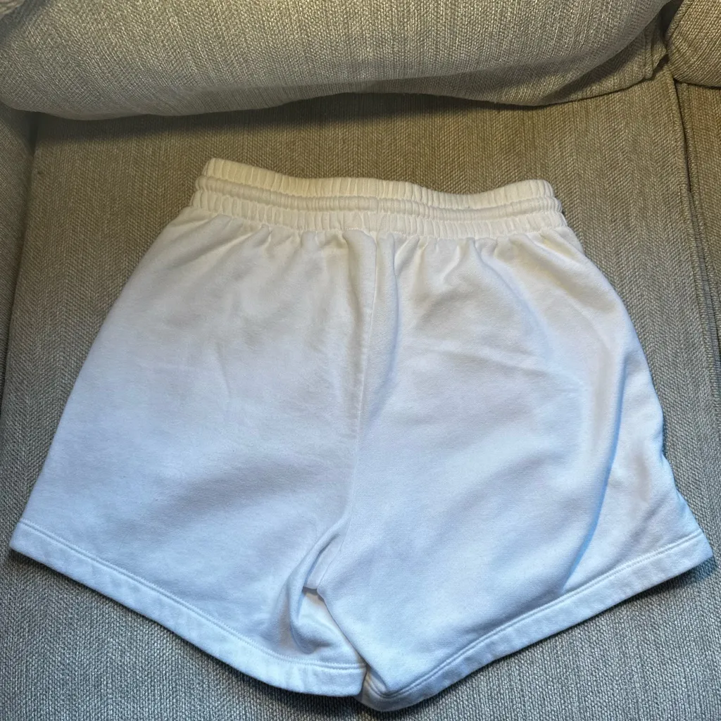 Abercrombie & Fitch White Drawstring Shorts - Image 3